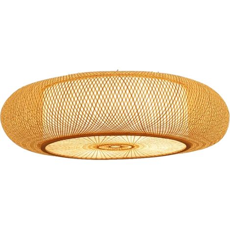 Pendelleuchte, Bambus- und Holzdesign, LED-kompatibel, 50CM Pendelleuchte, Keine Glühbirne (1/2)