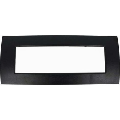 Placca 506 7M Posti Nero Lucido Slim compatibile Living Light Air SD46007-2 (1/2)