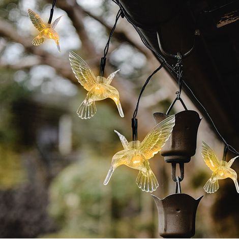 Perfect Holiday 30 LED-Solar-Lichterkette in Taubenform in warmem Weiß mit 8 Beleuchtungsmodi (1/5)