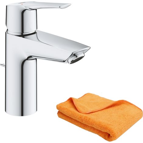 GROHE Quickfix Start 2021 Mezclador de lavabo extraíble y desagüe cromado talla S + microfibra (1/5)