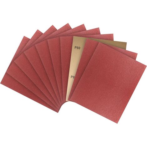 Schleifpapier 23x28cm Körnung 80 10er Auto 280x230mm 10 pcs 80 grit (1/5)