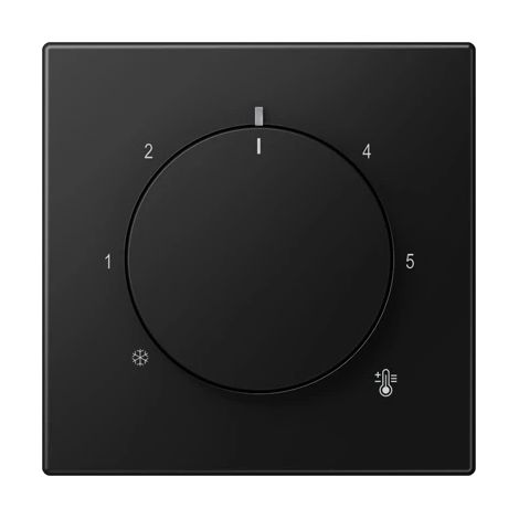 PLAQUE THERMOSTAT LS NOIR MAT REFERENCE JUNG LS1749BFSWM