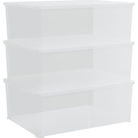 Maison Exclusive - Contenitori in Plastica 3 pz 10 L Impilabili