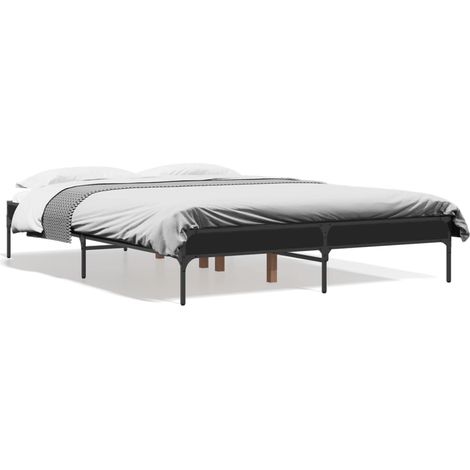 Maison Exclusive - Bettgestell Schwarz 120x190 cm Holzwerkstoff u (1/5)