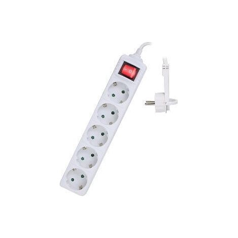 Regleta Enchufes 5 Tomas con Interruptor Ewent EW3955 3500W 1,5 m (1/2)
