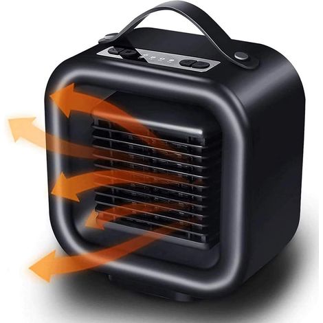 Chauffage Electrique dômestique Mini Chauffage Portable avec Poignée PTC 1000W Appareil de Chauffage en Céramique Chauffage à Air Chaud 3 Modes-Fei Yu (1/3)