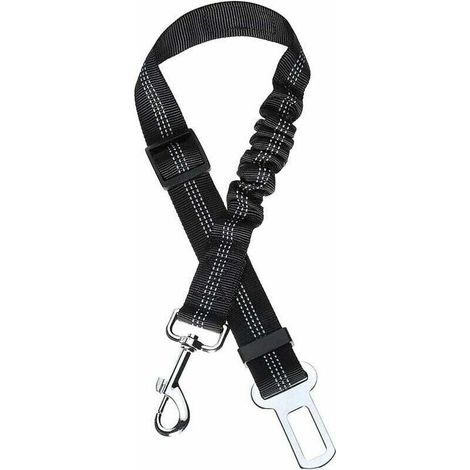 Sicherheitsgurt für Hunde, Auto-Sicherheitsgurt für Hunde mit Stoßdämpfungssystem und robustem Karabiner, verstellbares Geschirr für Hunde und Katzen, Schwarz