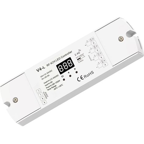 Einfarbig/CCT/RGB/RGBW Controller - 12-24V DC - 4 Kanäle -