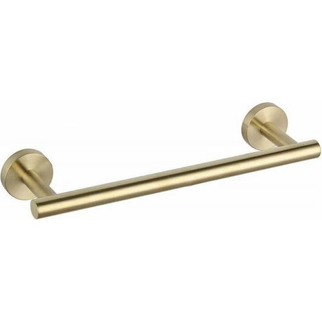 Towel Rack with Drilling, 304 Stainless Steel Towel Rack, Bath Towel Rack Brushed Nickel Towel Holder for Bathroom, Kitchen, Gold, 30cm