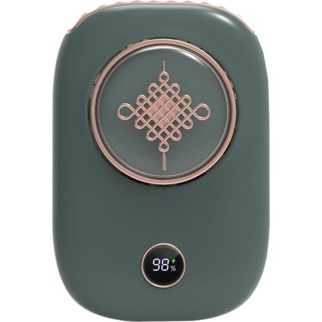Mini ventilateur portable rechargeable vert à 3 vitesses avec batterie de 2000 mAh-AquaForge (1/3)