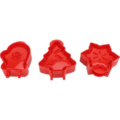 3 pièces poche tarte flocon de neige gant arbre de noël forme presse pâte presseur fabricant ensemble pour la cuisson de fête (1/5)