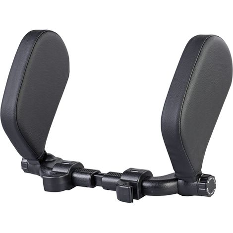 Poggiatesta Per Auto Laterale in Pelle PU Nero Protezione Collo Barra Fissaggio Regolabile Per Bambini Adulti (1/3)