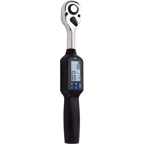 Llave dinamométrica digital portátil 1/2 pulgada ES3-100AN, pantalla retroiluminada grande alarma LED, medición pico real, 4 unidades medida (1/5)