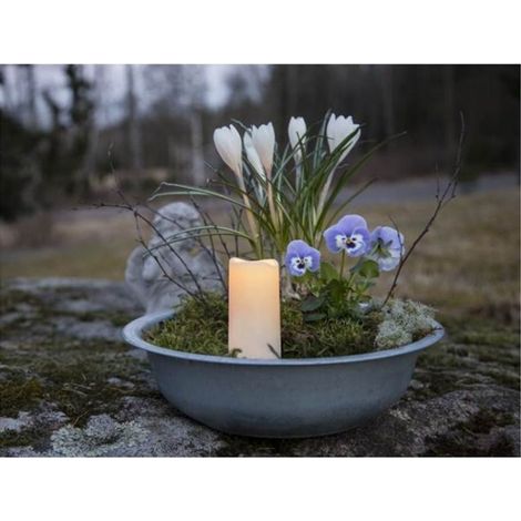 Luce per tomba a led serene 10 cm timer sensore batteria