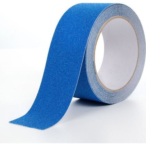 Ruban antidérapant en PVC bleu 5m x 5cm pour escaliers, marches, sols, décoration de sécurité (1/4)