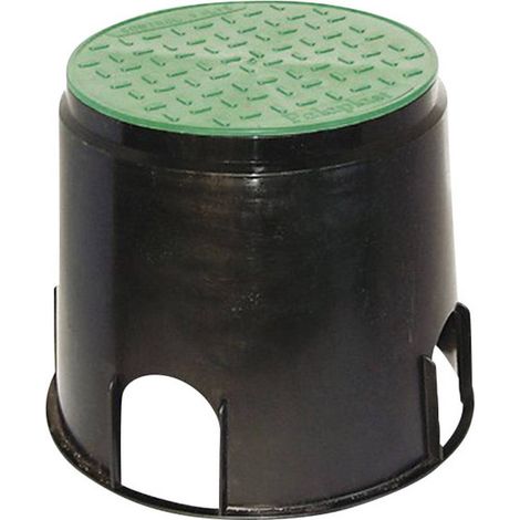 Heitronic 21036 Presa di corrente da incasso a pavimento Nero, Verde
