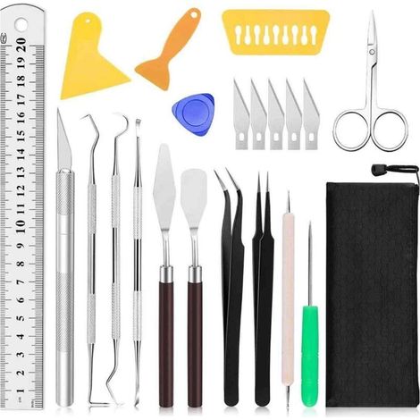 Kit de 22 outils de base pour le désherbage de vinyle, compatible avec les kits de lettrage Cricut. (1/5)