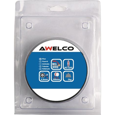 filo per saldatura per saldatrici mig senza gas 2 bobine diametro 100 mm con filo da 0,9 mm - awelco (1/2)