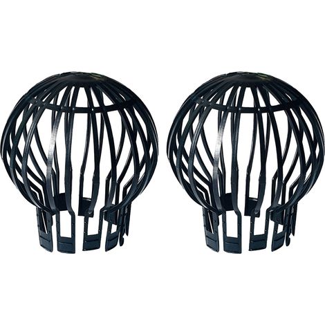 Schwarze, robuste Dachrinnenabdeckung aus Kunststoff, 14,5 × 12,5 cm – 2er-Pack – Schutz vor Schmutz und Laub (1/5)
