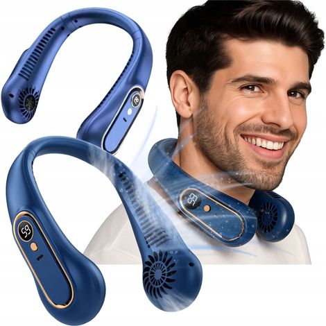 Ventilateur de cou portable USB à 5 vitesses et LED