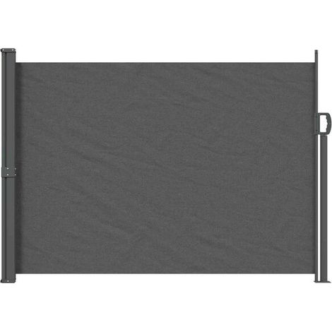 Auvent latéral rétractable, 100 % polyester, fer et acier (1/5)