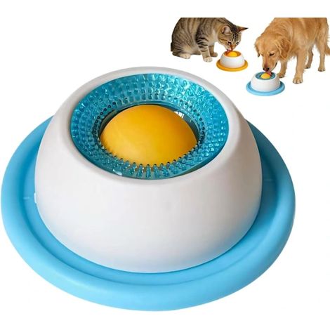 Jouets interactifs pour chiens et distributeurs de croquettes anti-glouton – balles à friandises pour chiens et chats, antidérapantes et stimulantes pour le cerveau. (1/2)