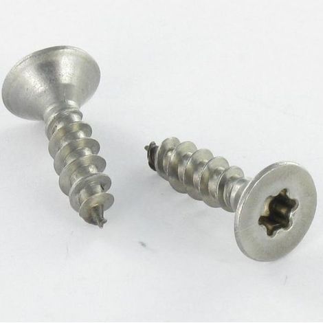 VBA Vis bois agglo Inox A2 Tête fraisée TF 3X30 Filetage total TORX T10-30 pièces (1/2)