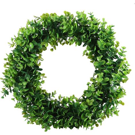 40 cm großer Kranz aus Blumen und grünen Blättern für Tür, Wand oder Fenster – Dekoration für Hochzeiten, Partys und Zuhause (1/5)