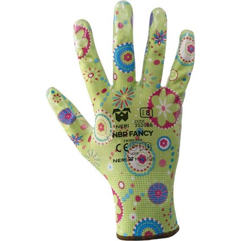 Guanti poliestere/nbr 'fancy' - 12 paia - Misura: 8