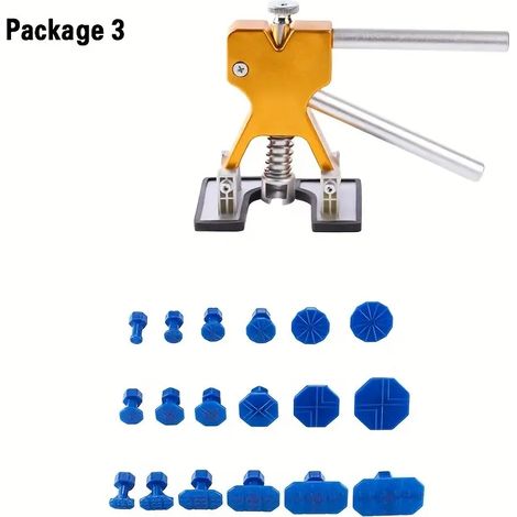 Kit de réparation de carrosserie sans peinture, pour bosses mineures avec ventouses et outils