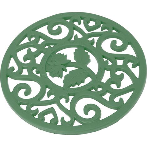 Dessous de plat en silicone antidérapant et résistant à la chaleur, vert moderne, idéal pour la cuisine. (1/5)