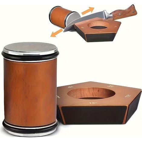 1 aiguiseur de lames à roulettes, 5 angles réglables 12° à 22°, pierres diamantées 400 et 1000, pour couteaux de cuisine et outils tranchants (1/5)