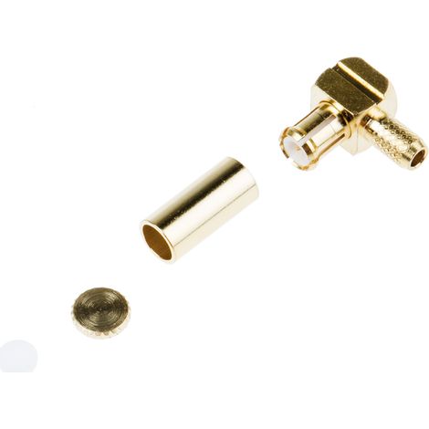 Connecteur coaxial RS PRO Mâle à angle droit, raccordement A sertir 50O Montage sur câble ( Prix pour 1 )