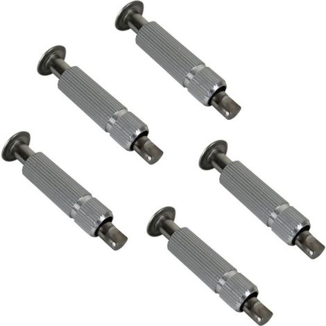 Linxor – Lot de 5 pitons douilles escamotables inox Ø 12 mm – Fixation pour bâches d’hivernage – Résistance à la rouille et aux intempéries (1/4)