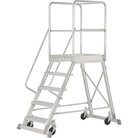 Piattaforma con ruote 6 gradini - altezza masssima di lavoro 3.46m - 6888/06-MC