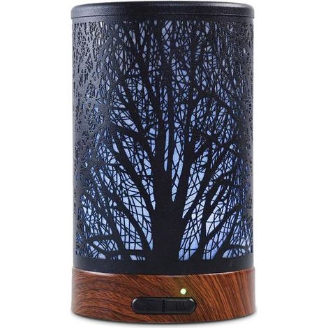 Diffuseur ultrasonique électrique pour huiles essentielles de fer. 100 ml. Humidificateur silencieux. Minuterie et arrêt automatique en cas de manque d'eau. 7 couleurs pour un massage spa et yoga à do (1/5)