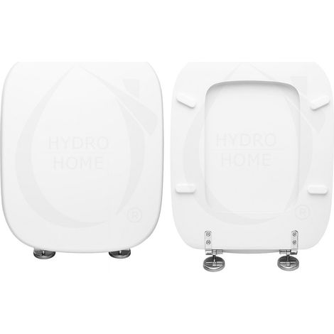 Copriwater Easy Square Cielo legno rivestito in resina poliestere bianco (1/4)