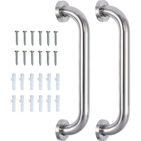 30cm shower handle, stainless steel bath handle, towel rail, wall-mounted safety bar. - AquaForge (1/5)