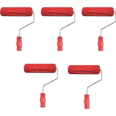 5X Rouleau de Peinture en Peau de Crocodile en Relief de 7 Pouces avec PoignéE pour la DéCoration Murale (1/2)