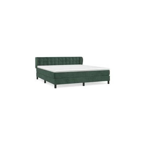 Sommier à lattes de lit et matelas Vert foncé 180x200 Velours (1/5)