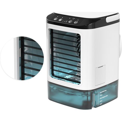 Refroidisseur d'air par évaporation, climatiseur portable, ventilateur à 3 vitesses pour la maison