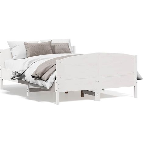 Maison Exclusive - Giroletto senza Materasso Bianco 150x200 cm Legno Massello Pino