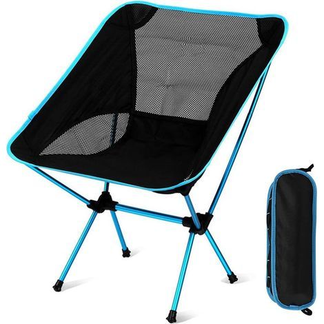 Portable Folding Camping Chair Ultra-light Compact Fishing Chair with Carry Bag for Hiking, BBQ (1/5)