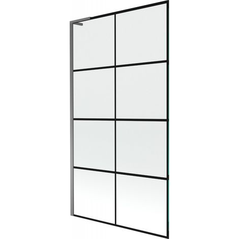 Mexen Next L paroi de baignoire 1-volet 100 x 150 cm, motif noir, gun metal - 895-100-000-03-77-95 (1/5)