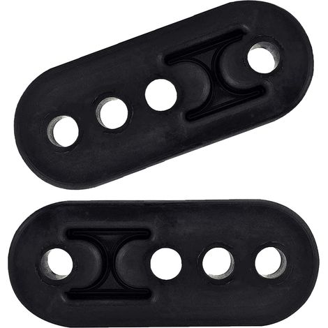 2 pièces Support d'isolateur de Suspension d'échappement Universel Support de Douille Silencieux en Caoutchouc Absorbant Les Chocs 11mm 4 Trous Noir (1/5)