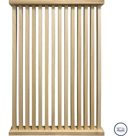 Forestea – Cloison amovible 1/2 claustra en obeché brut 1218 x 839 x 98 mm – Laisse circuler la lumière – Finition personnalisable pour intérieur