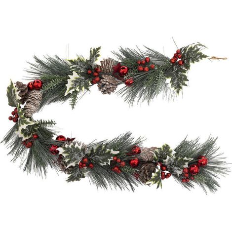 Guirlande décorative en branches naturelles de bois rouge – 1,5 m – Atmosphera