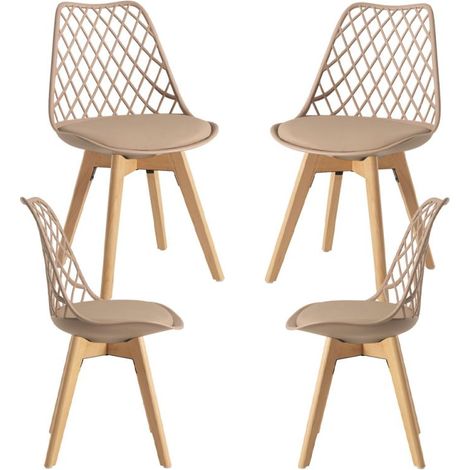 Packs Sillas Comedor - Pack 4 Sillas Mima - Beige Trigo