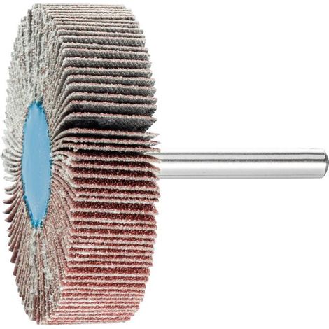 PFERD TOOLS Korund Fächerschleifer F Ø 60x15 mm Schaft-Ø 6 mm A80 für Feinschliff und Finish 10 Stk
