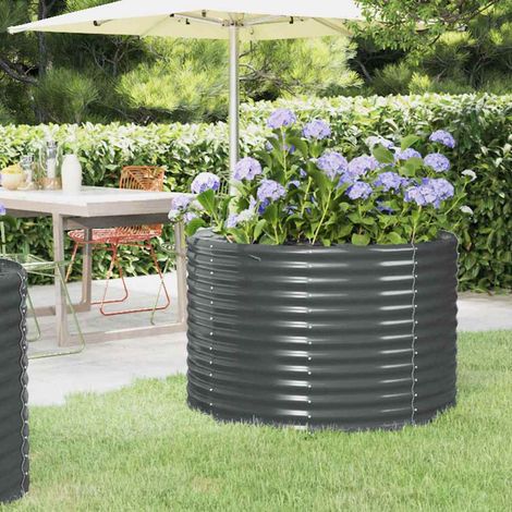 Lit surélevé de jardin Acier galvanisé Anthracite (1/5)